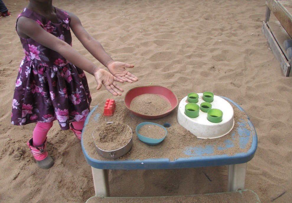 Sand play table and tools